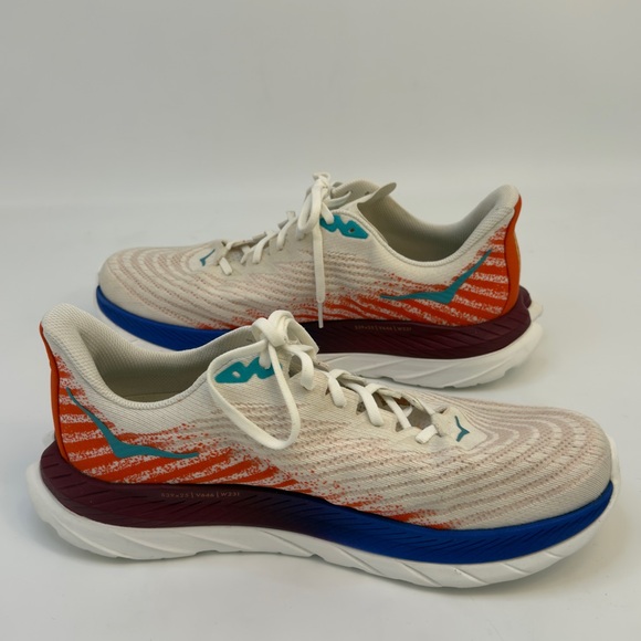 Hoka Cream and Blue Athletic Shoes - Picture 8 of 15